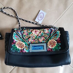 Sharif leather handbag NWT